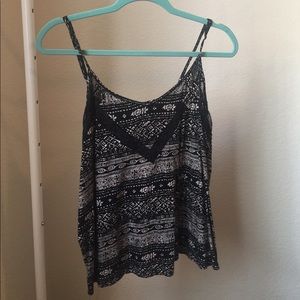 Patterned spaghetti tank
